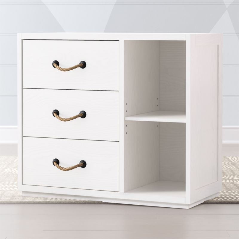 White Glaze Topside 3 Drawer Dresser Reviews Crate And Barrel