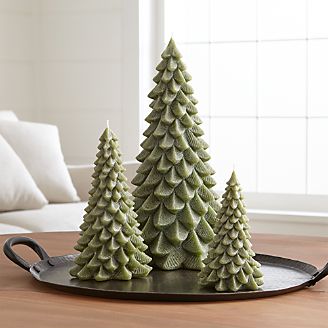 Candles And Tealights Scented Votive Pillar Crate Barrel Green Tree Candles