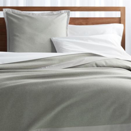 Trent Satin Trim Blanket And Pillow Shams Crate And Barrel
