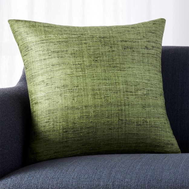 Green Textured Pillow With Feather Down Insert Reviews Crate