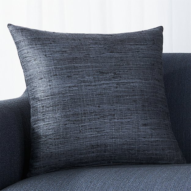 Dark Grey Pillow with Down-Alternative Insert in Decorative Pillows + Reviews Crate and Barrel