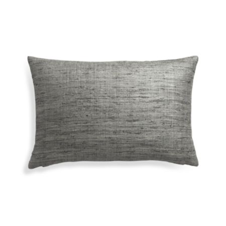 Grey Raw Silk Pillow Cover Reviews Crate And Barrel Canada