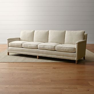 Extra Long Sofa Crate And Barrel Trevor 4 Seat 106 Grande Sofa