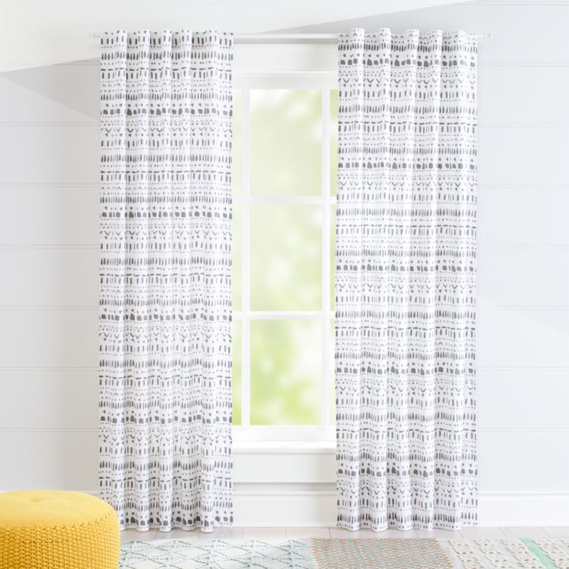 Organic Wild Excursion Grey Curtains Crate And Barrel
