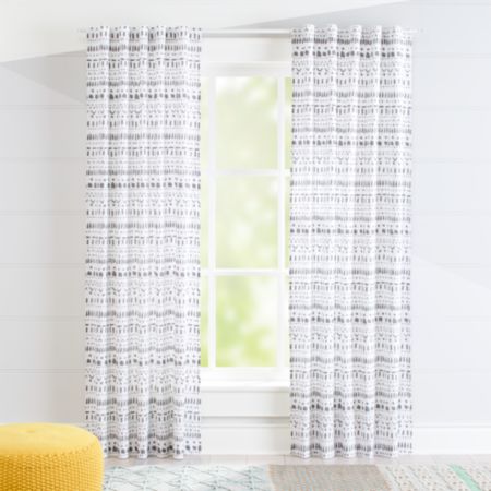Organic Wild Excursion Grey Curtains Crate And Barrel