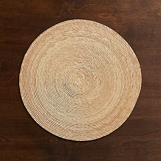 Placemats Vinyl Cloth Woven Crate And Barrel Tropical Palm Natural Round Placemat