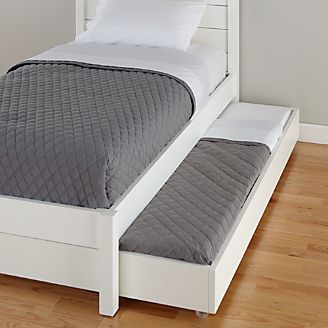 uptown white trundle bed