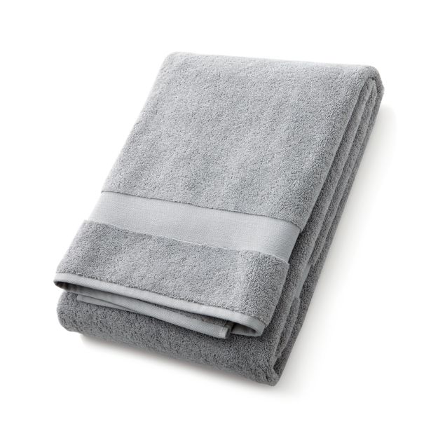 Turkish Cotton 800Gram Grey Bath Sheet + Reviews Crate and Barrel