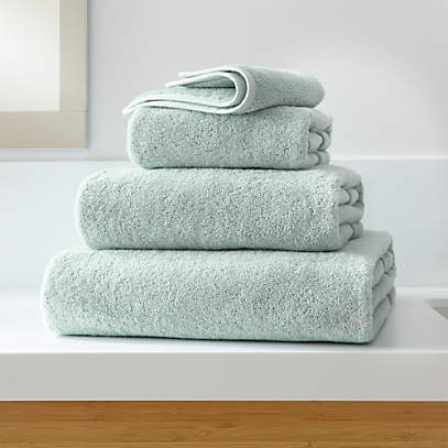 blue grey towels