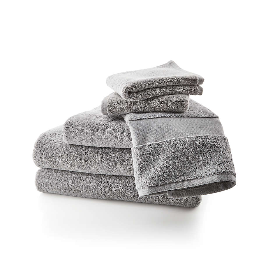 grey towels