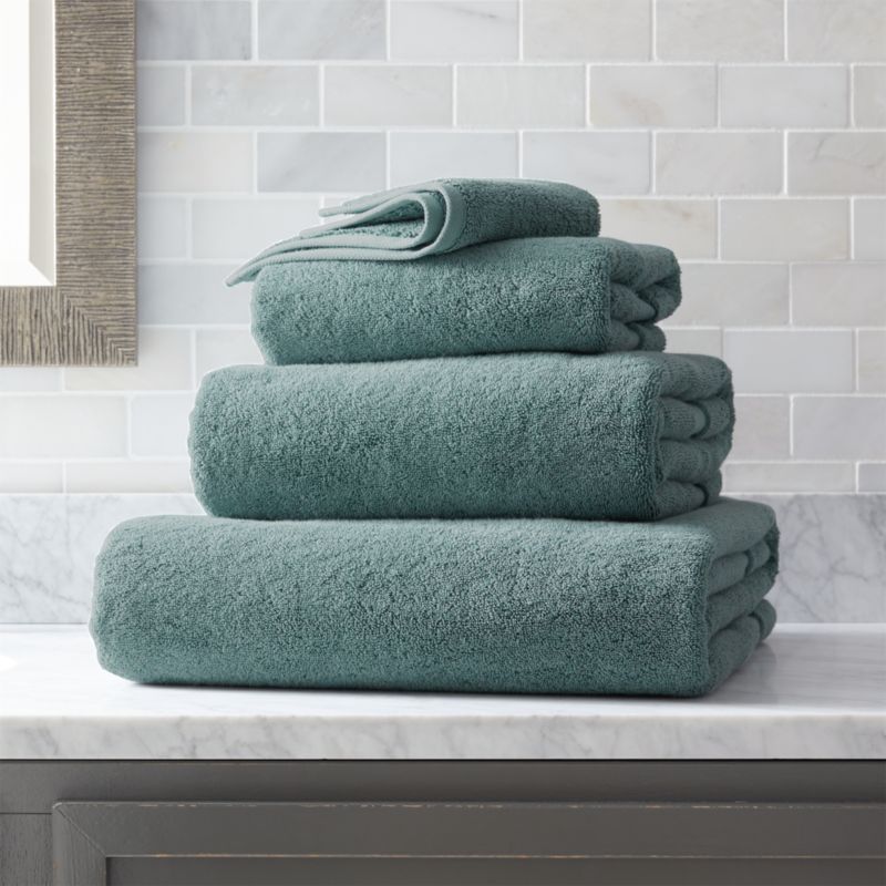 blue grey bath towels