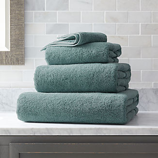 Organic 800-Gram Ocean Blue Turkish Bath Towels