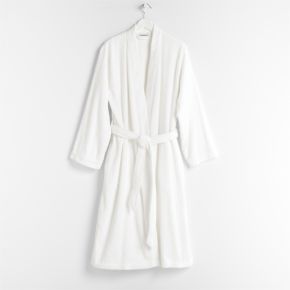Organic Turkish Cotton Crisp White Bath Robe S/M