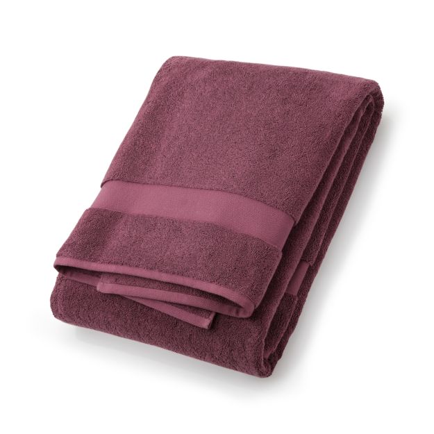 Turkish Cotton 800Gram Plum Bath Sheet + Reviews Crate and Barrel