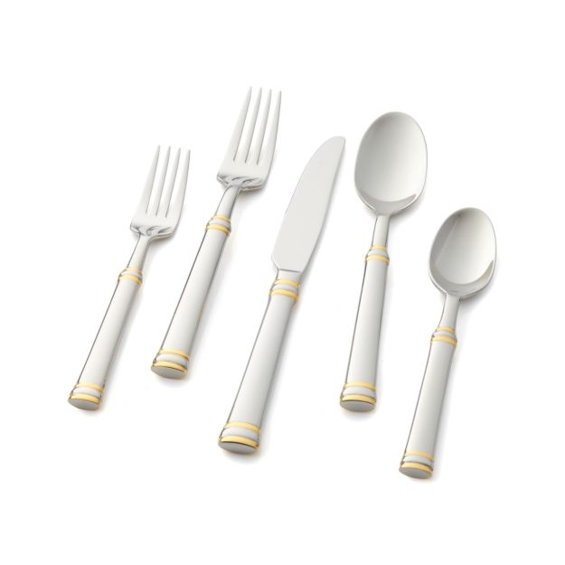 Tuscany Gold Band 5Piece Flatware Place Setting in Flatware Patterns