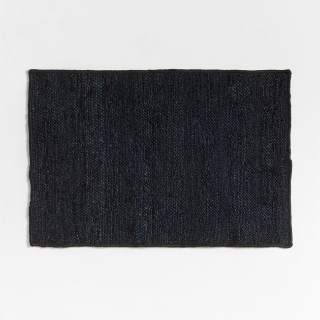 Textural Woven Performance Black Indoor/Outdoor Doormat 24"x36"