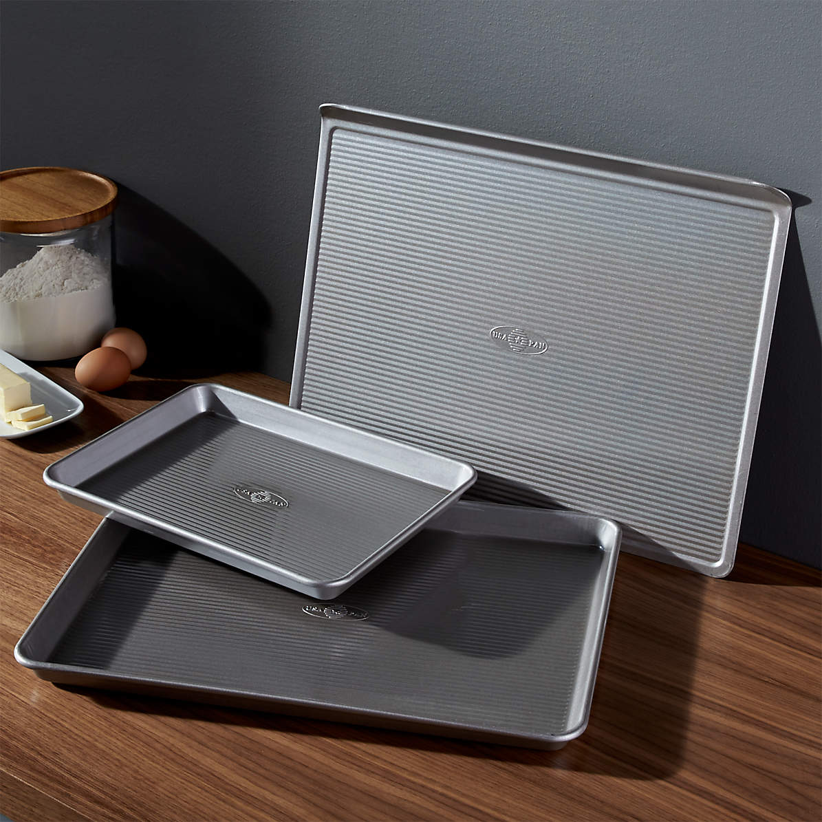 Usa Pan 3 Piece Non Stick Bakeware Set Reviews Crate And Barrel