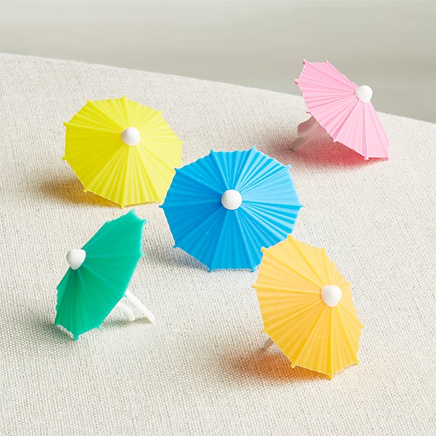 Umbrella Drink Markers, Set of 6 Crate and Barrel