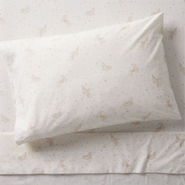 Stay Cool Unicorn Dreams Organic Cotton Kids Twin Sheet Set