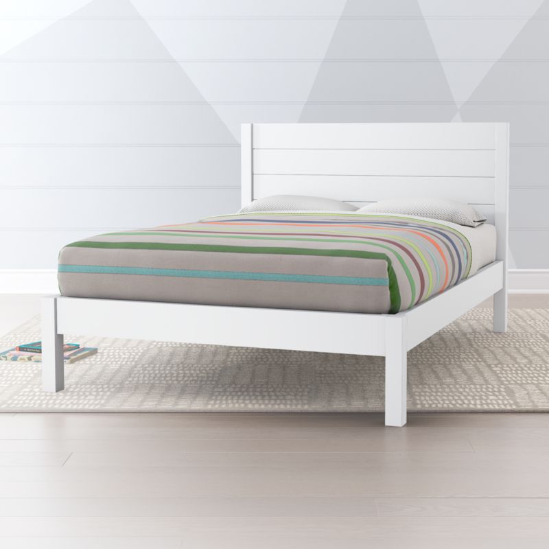 Parke White Full Bed + Reviews Crate and Barrel