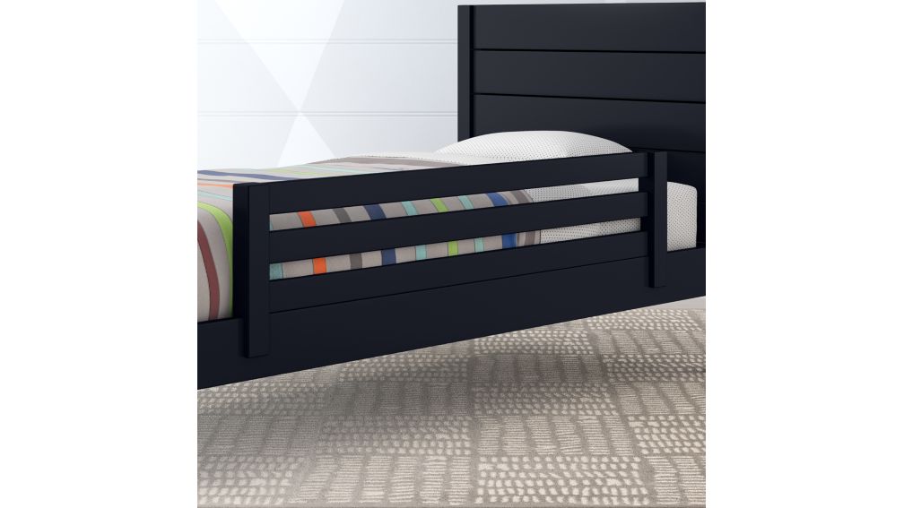 Parke Navy Blue Bed Rail + Reviews Crate and Barrel