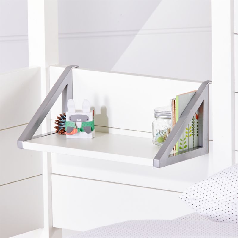 Parke White Loft Bed Shelf Reviews Crate And Barrel