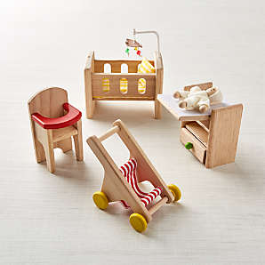 wooden dollhouse chair