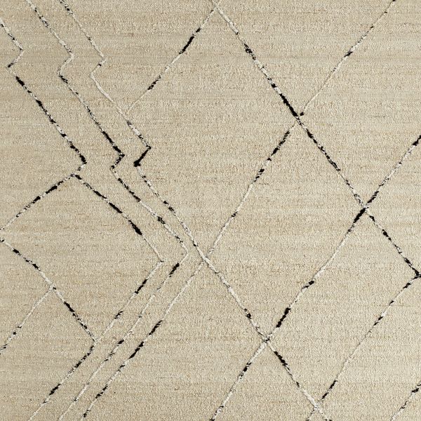 Vail Zig Zag Geometric Cream Area Rug 6'x9'