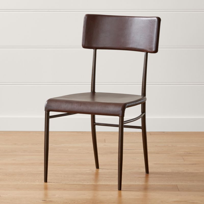 Valentina Leather Dining Chair | Crate and Barrel