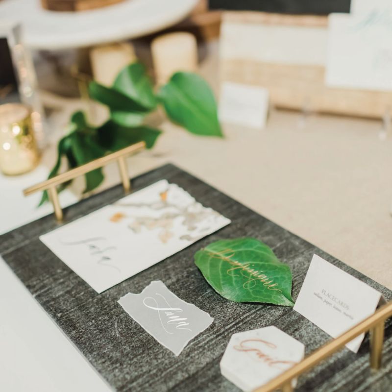 Calligraphy on place cards