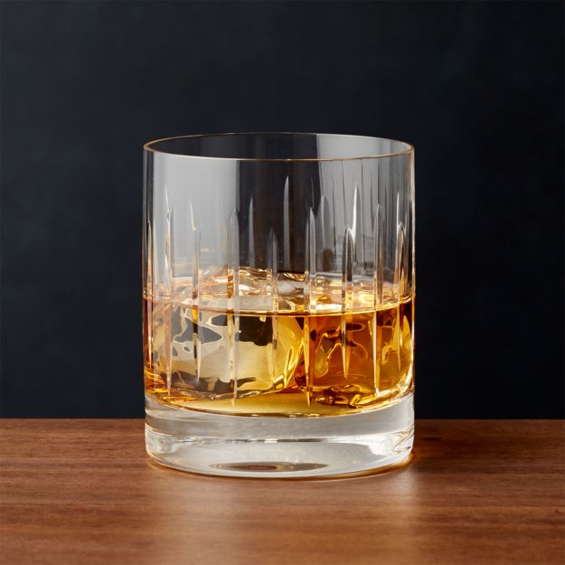 Vance CutGlass Double OldFashioned Glass + Reviews Crate and Barrel
