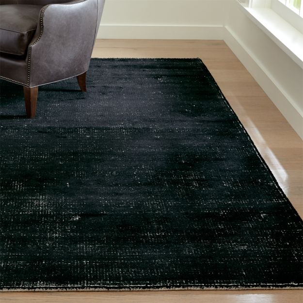 print app card Modern  Rug Vaughn Black  Barrel and Crate