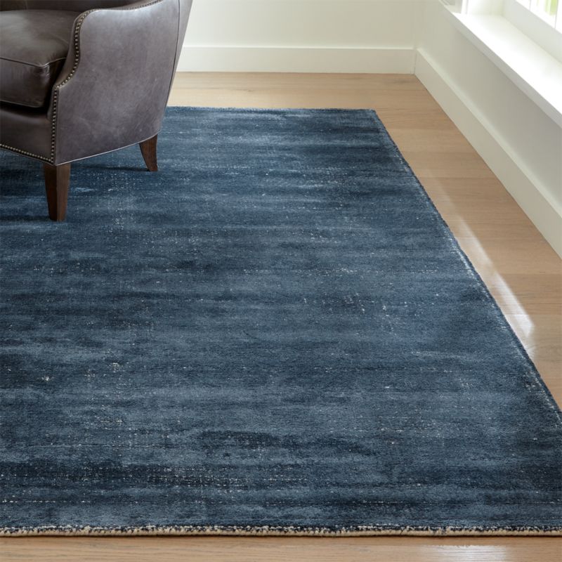 Vaughn Modern Blue Rug  Crate and Barrel