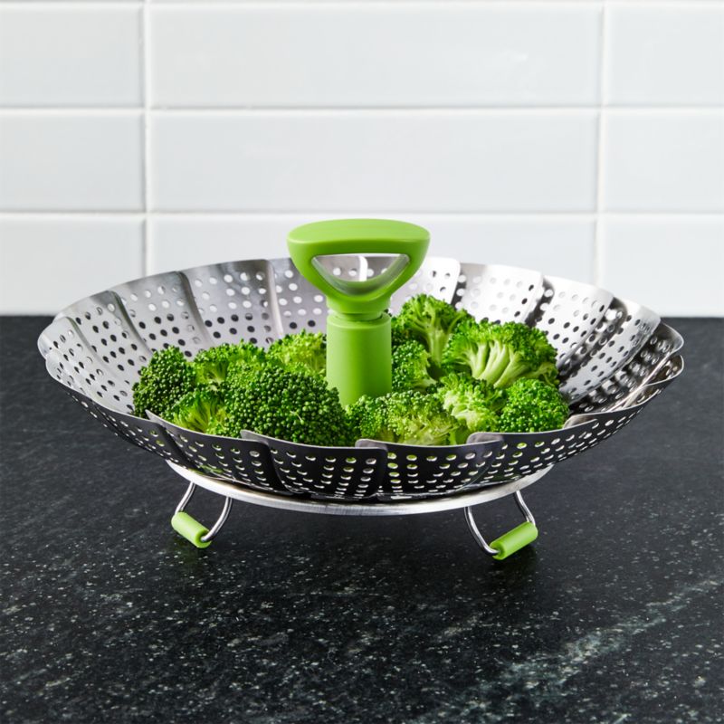 Stainless Steel Vegetable Steamer with Silicone Feet + Reviews ...