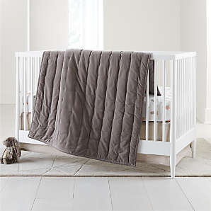 dark grey crib sheet