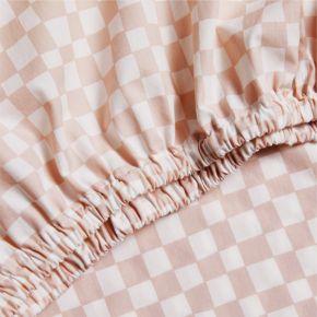 Image of Venice Dusty Blush 100% Organic Cotton Baby Crib Fitted Sheet by Leanne Ford