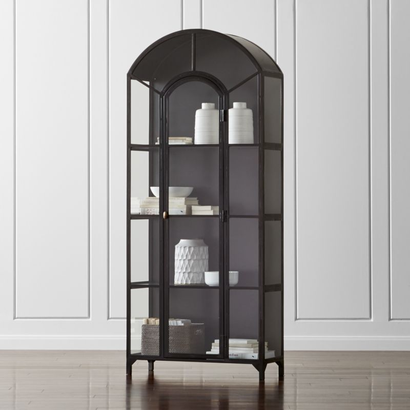 ventana glass display cabinet + reviews | crate and barrel