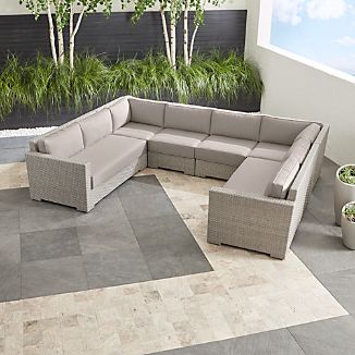 Ventura Quartz 6-Piece Loveseat Sectional with Sunbrella ® Cushions