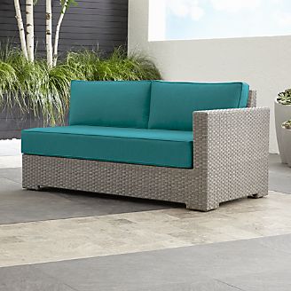 Ventura Quartz Modular Right Arm Loveseat with Sunbrella ® Cushions