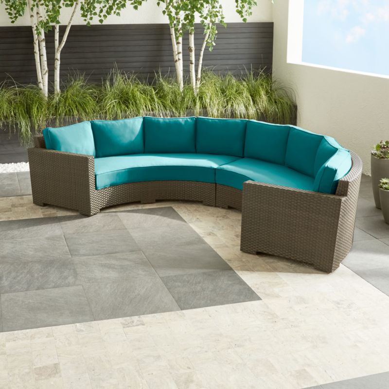 Ventura Umber Round 2-Piece Sectional with Sunbrella ® Cushions