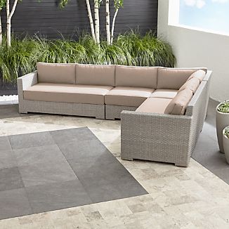 Ventura Quartz 4-Piece Loveseat Sectional with Sunbrella ® Cushions
