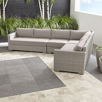 Ventura Quartz 4-Piece Loveseat Sectional with Sunbrella ® Cushions