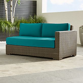 Ventura Umber Modular Right Arm Loveseat with Sunbrella ® Cushions