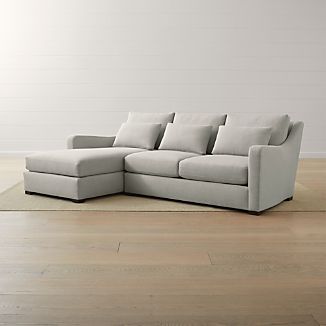 High Back Sofas Crate And Barrel Verano Ii 2 Piece Left Arm Chaise Slope Sectional Sofa