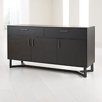 Sideboards And Buffet Tables Crate Barrel Verge Black Sideboard