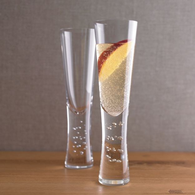 Verve Champagne Glass in Champagne Flutes + Reviews Crate and Barrel