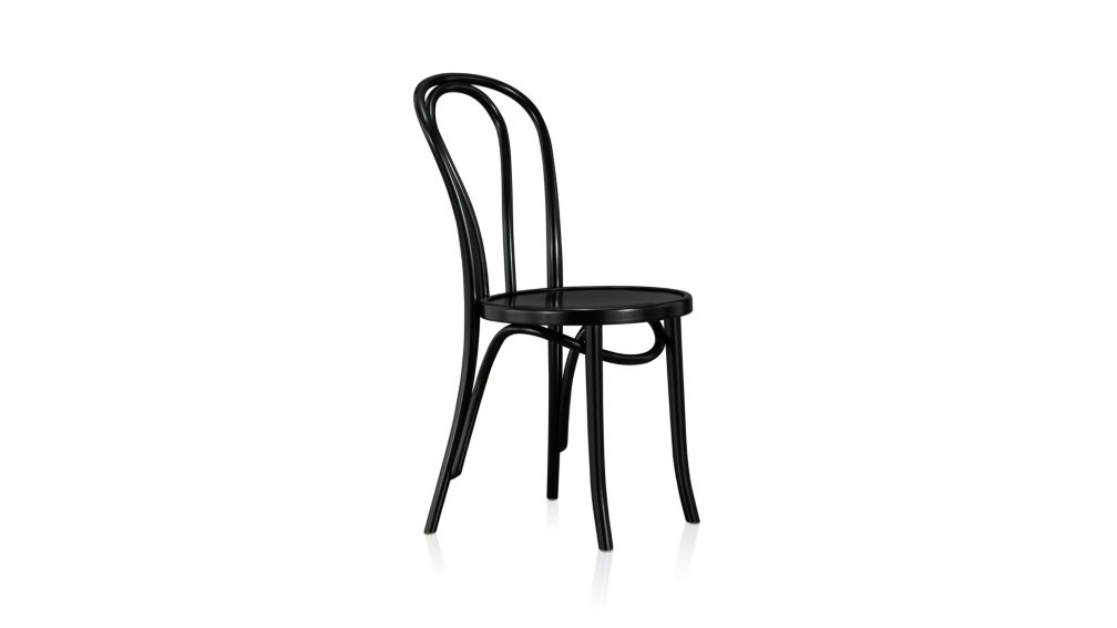 Vienna Black Wood Dining Chair + Reviews | Crate and Barrel