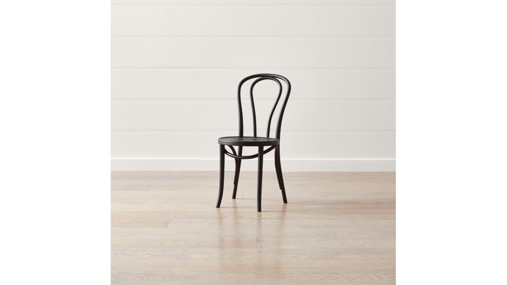 Vienna Matte Black Dining Chair + Reviews Crate and Barrel