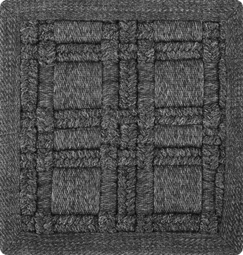 Villa Indoor Outdoor Charcoal Basket Weave Rug Swatch Crate