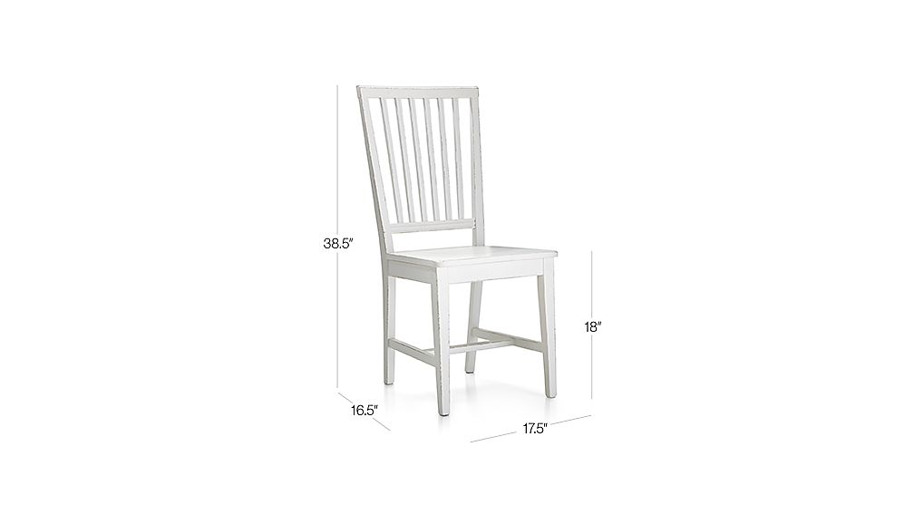 Village White Wood Dining Chair Crate and Barrel